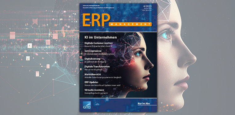 Ausgabe 4/2023 1 Titelbild ERP 4/2023 KI