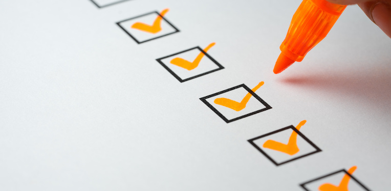 Checkliste: Guter Umgang im Projekt 1 Checklist Stock Image