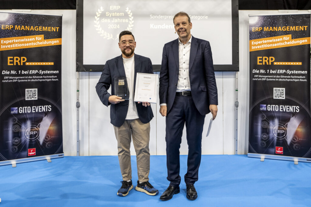 Christian Salihin (Head of Sales) und Norbert Gronau (Jurymitglied)