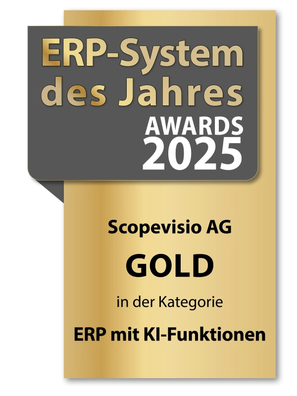 Gold_Scopevisio ERP System des Jahres Siegel