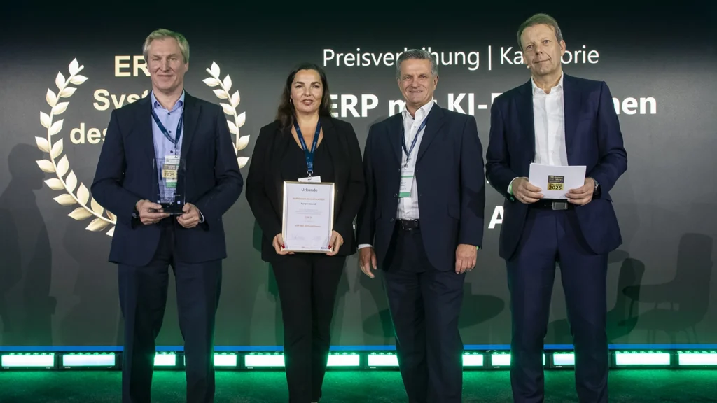 Preisverleihung ERP System des Jahres 2025