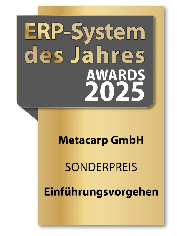 ERP System des Jahres Siegel