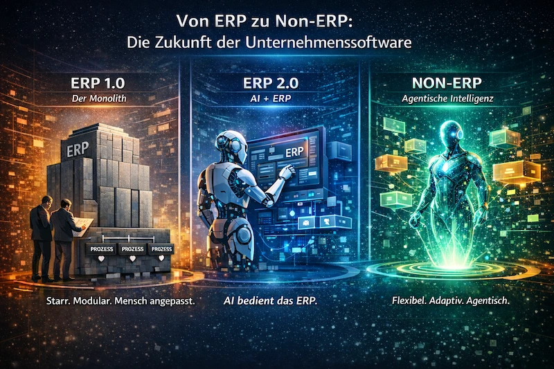 Bild 1: Von ERP zu Non-ERP: Die Zukunft der Unternehmenssoftware © AICONIQ.io