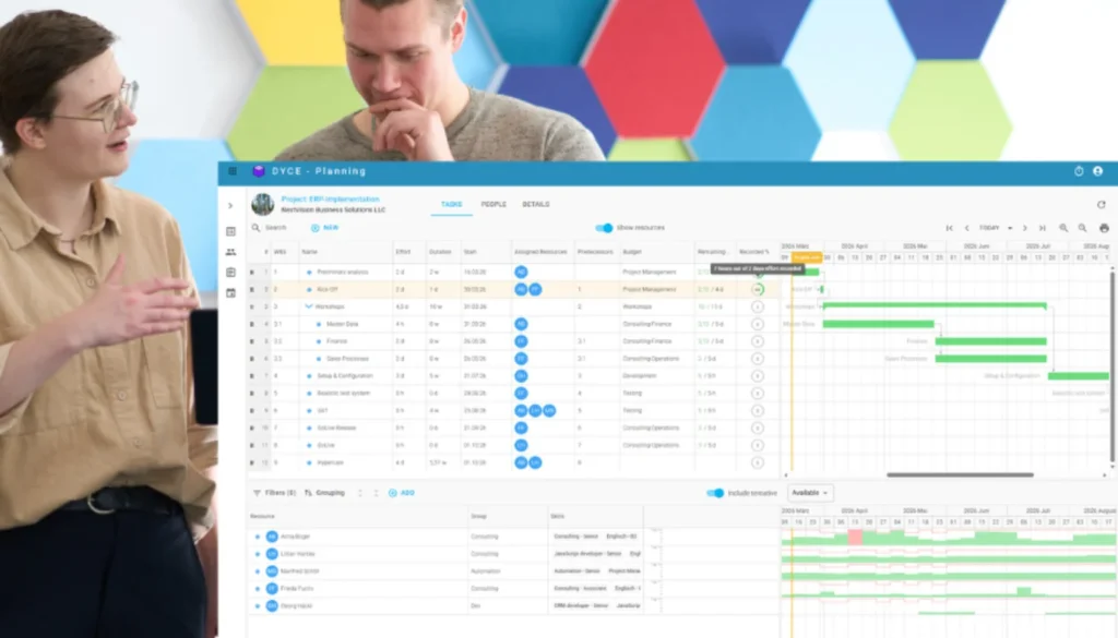 Komplexe Projekte übersichtlich machen: Projektplan, Budgets, Ressourcen, Skills und Verfügbarkeiten in einem Dashboard 